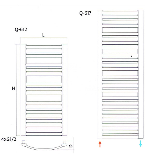 Quatro Q Towel Warmer Specifications